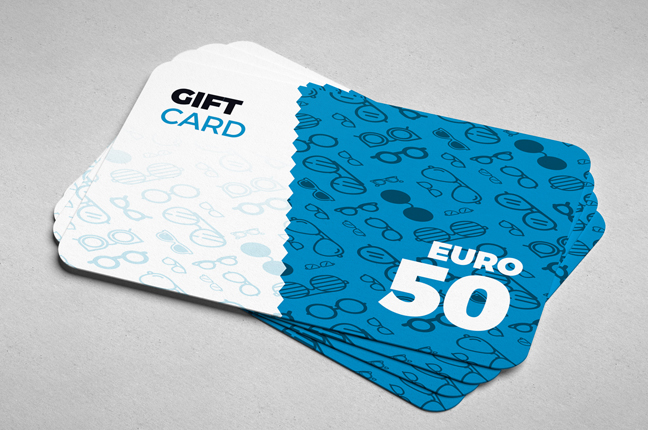 Le “gift card” da 50€ di Ottica Galuzzi
