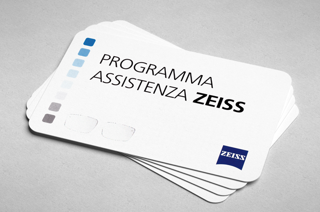 Le tessere del “programma assistenza Zeiss”