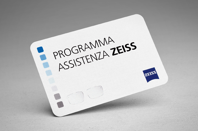 La tessera del “programma assistenza Zeiss”