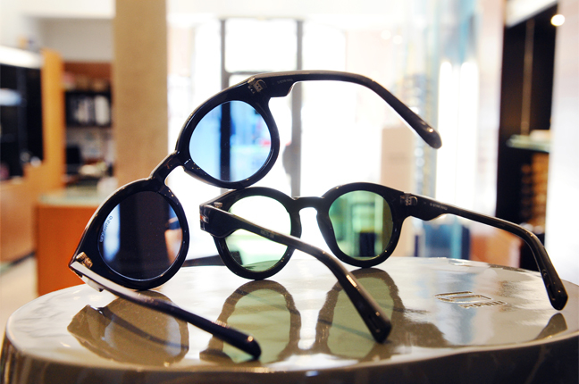 A photograph of the Ottica Galuzzi’s showroom; in the picture there are two G-Star Raw sunglasses
