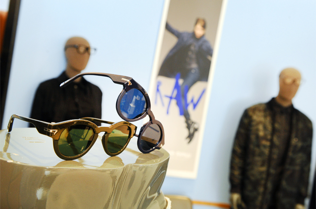 Another photograph of the Ottica Galuzzi’s showroom; in the picture there are two G-Star Raw sunglasses