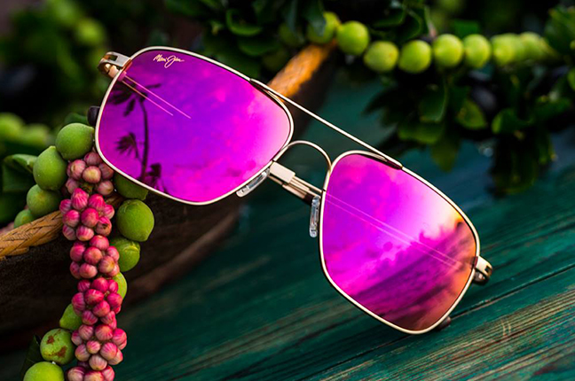Il modello “HALEIWA” della collezione “MAUI Sunrise” degli occhiali da sole Maui Jim
