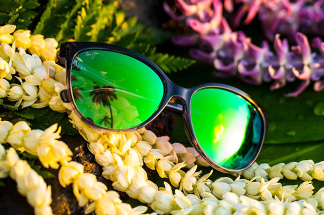 Il modello “‘OLU ‘OLU” della collezione “MAUI Green” degli occhiali da sole Maui Jim