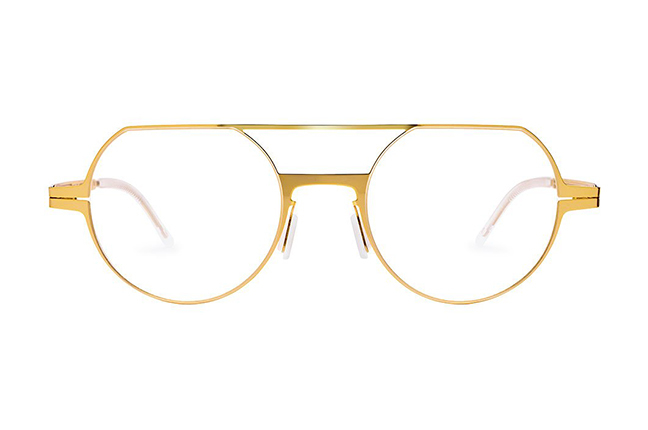 Il modello “DOME” degli occhiali Lool nella colorazione “GOLD” – Collezione “TECTONIC Series”