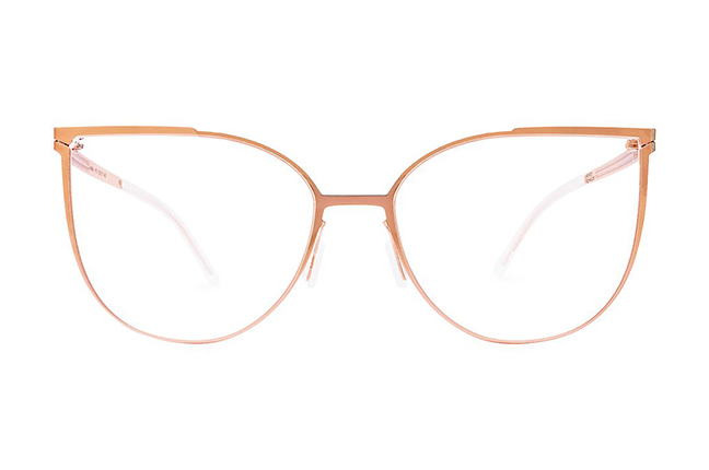 Il modello “AURA” degli occhiali Lool nella colorazione “PINK GOLD” – Collezione “TECTONIC Series”