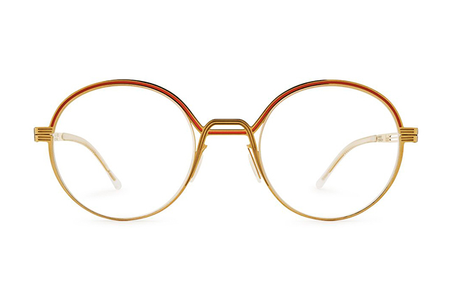 Il modello “BUCLE” degli occhiali Lool nella colorazione “GOLD” – Collezione “DECO Series”