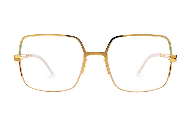 Il modello “KHORA” degli occhiali Lool nella colorazione “GOLD” – Collezione “DECO Series”