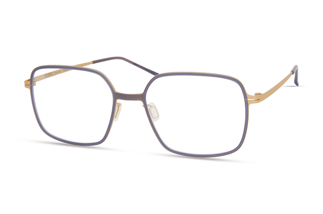 Il modello “4108” (nella colorazione “NAVY”) degli occhiali Modo, appartenente alla collezione “PAPER-THIN TITANIUM”