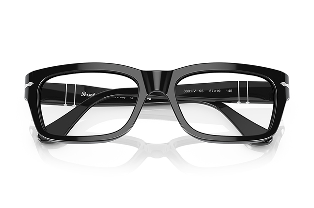 Il modello “PO3301V” (Nero) degli occhiali da vista Persol