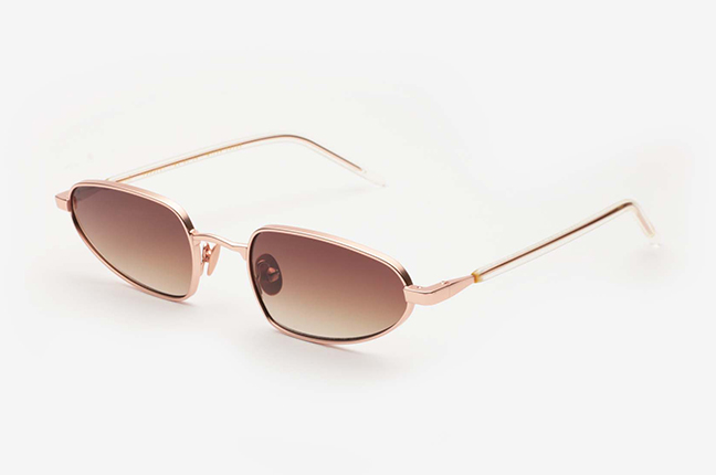 Il modello “FARFA Rose Gold” degli occhiali Gast