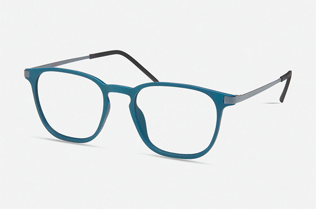 Il modello “BETA” (nella colorazione “Teal”) degli occhiali Modo, appartenente alla collezione “3D Lab Collection”